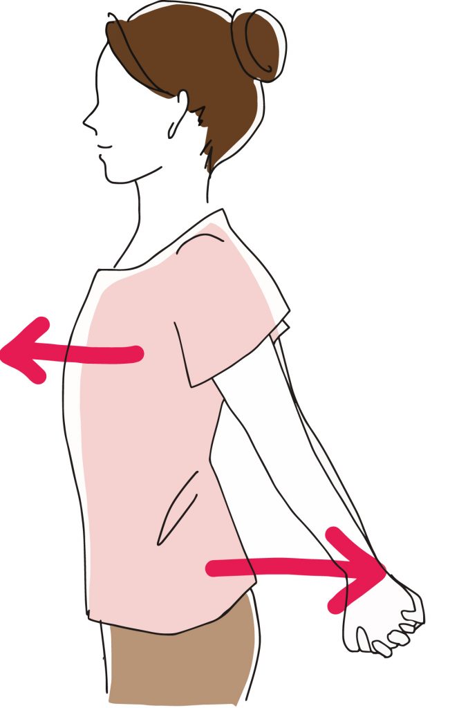 子供を抱っこして背中が痛いときにお勧めの背中、肩甲骨のストレッチ